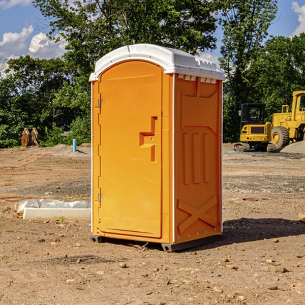 can i customize the exterior of the porta potties with my event logo or branding in Stark